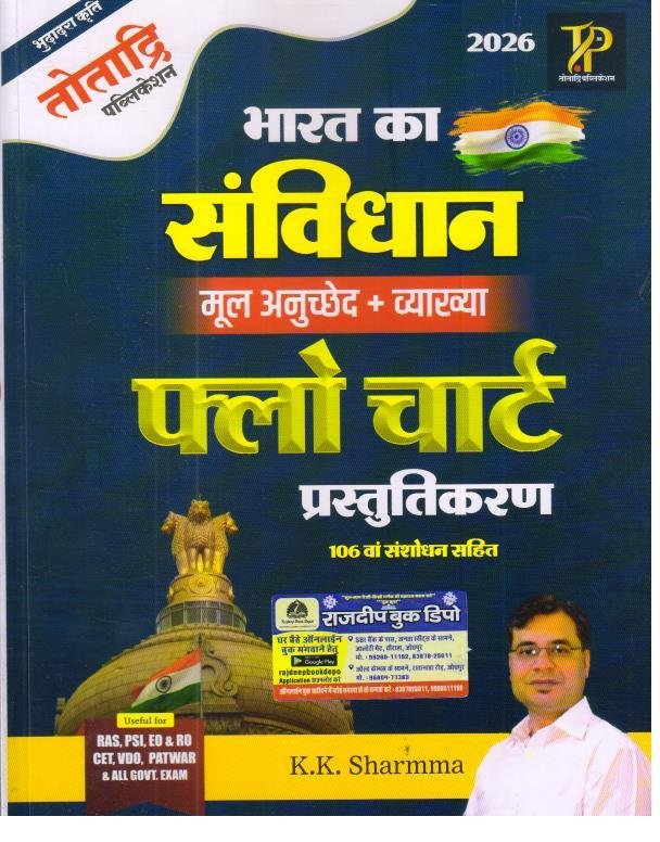 BHARAT KA SAVIDHAN FLOW CHART MOOL ANUCHED+VYAKHYA BY KK SHARMA