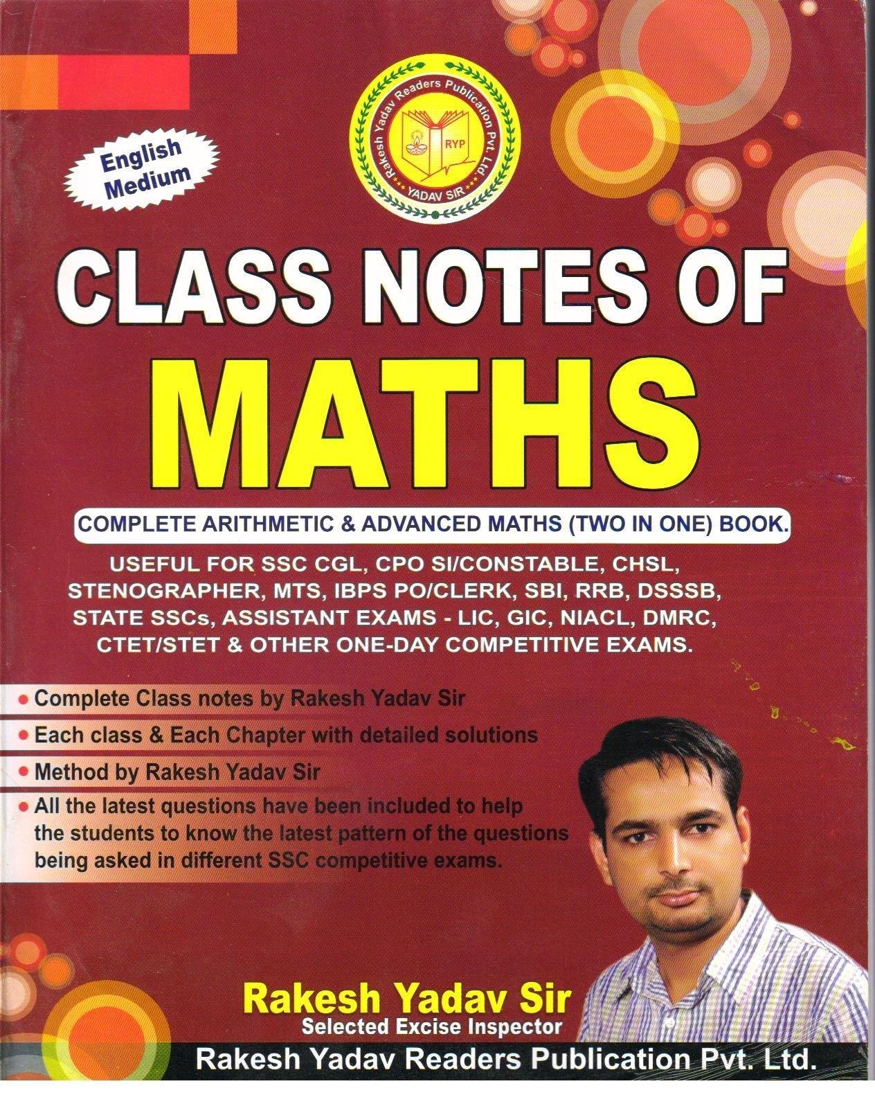 RAKESH YADAV SSC MATHS CLASS NOTES