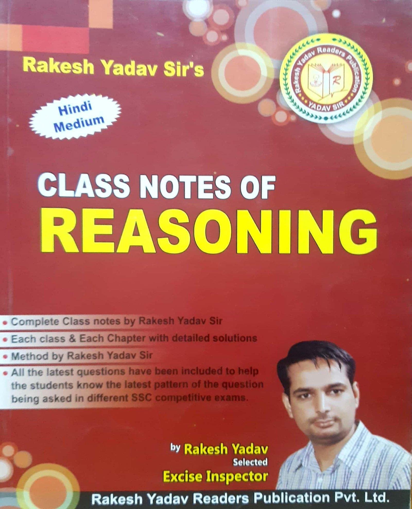 CLASS NOTES OF REASONING RAKESH YADAV