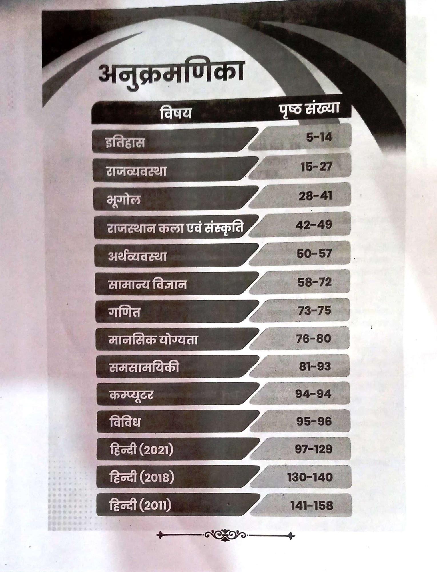 Utkarsh Rajasthan Police SI PYQ Paper-1&2